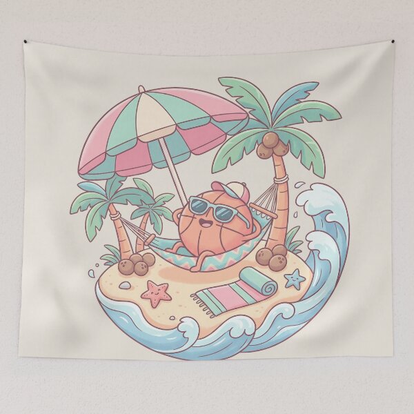 Item preview, Pastel Beach Basketball Paradise Escape designed and sold by MythicCotton.