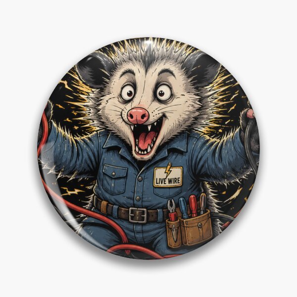 Item preview, Shockingly Good At My Job Electrician Possum – Funny Electrician Vintage Humor Design designed and sold by PatysArt.
