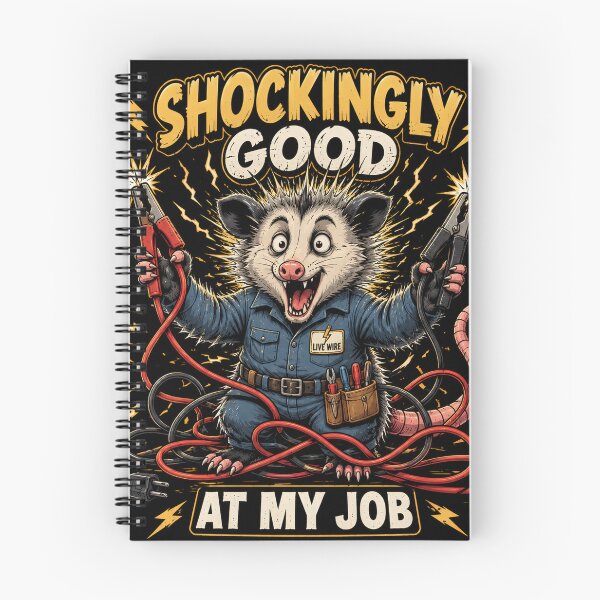 Item preview, Shockingly Good At My Job Electrician Possum – Funny Electrician Vintage Humor Design designed and sold by PatysArt.