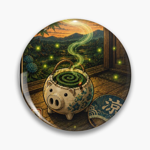 Item preview, Katorisenko Summer Dusk Sticker | Natsu no Yugure Japanese Engawa Art designed and sold by SeiMeets.