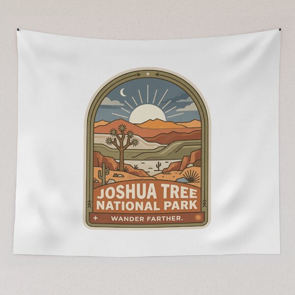 Item preview, Joshua Tree National Park Wander Farther Travel National Parks Hiking Adventure Souvenir designed and sold by Simsimah26Parks.