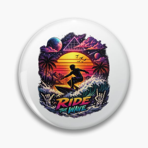 Item preview, Image of a surfer riding the waves whilst the sun sets designed and sold by carlsmart1.