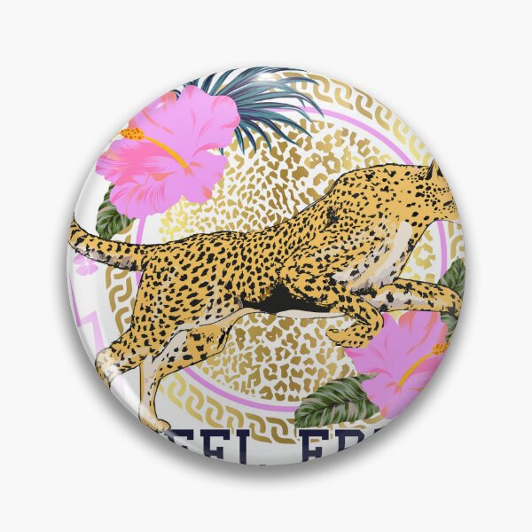 Item preview, Wild Soul Feel Free Cheetah Floral Tropical Graphic T-Shirt designed and sold by Atique Creations.