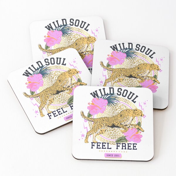 Item preview, Wild Soul Feel Free Cheetah Floral Tropical Graphic T-Shirt designed and sold by Atique Creations.