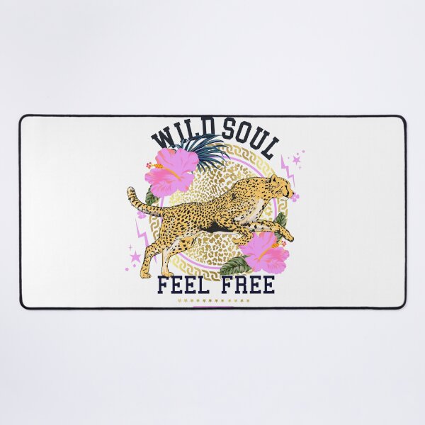 Item preview, Wild Soul Feel Free Cheetah Floral Tropical Graphic T-Shirt designed and sold by Atique Creations.