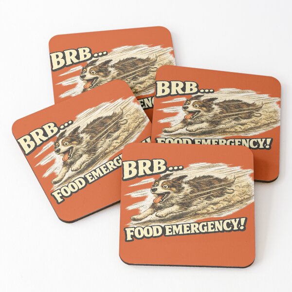 Item preview, BRB Food Emergency Funny Running Dog Meme Art – Relatable Dog Humor | Dog Lover Gift designed and sold by irfanshikh.