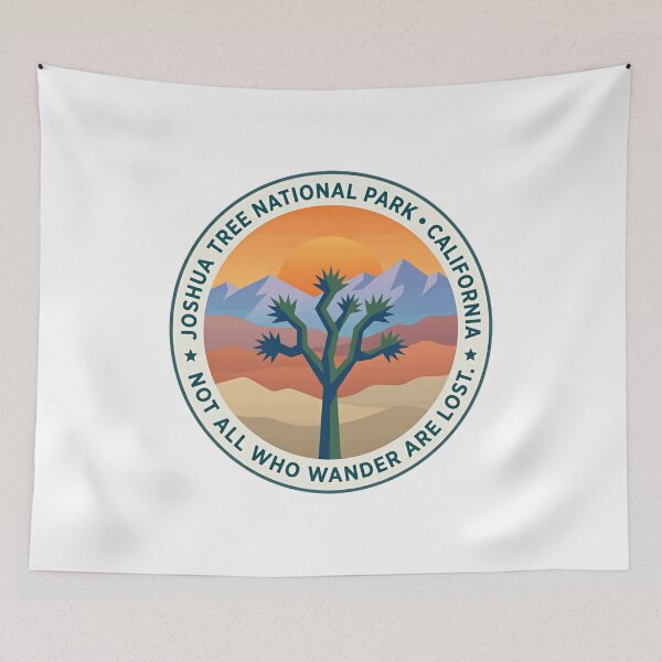 Item preview, Joshua Tree National Park California Not All Who Wander Are Lost Wanderlust Explorer Travel Nature Lover designed and sold by Simsimah26Parks.