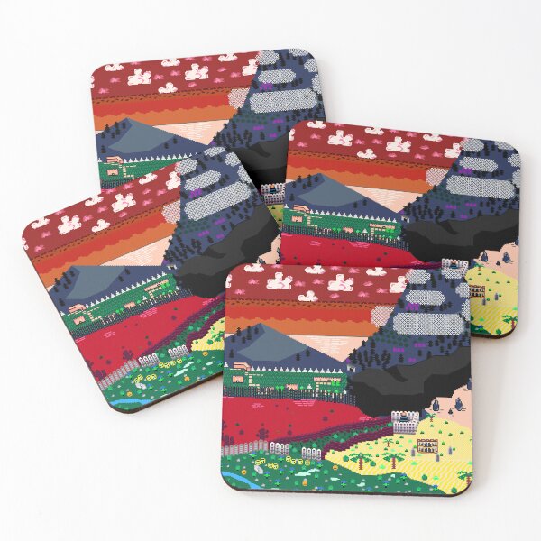 Item preview, Twilight landscape in pixel art designed and sold by NekoPunkShop.