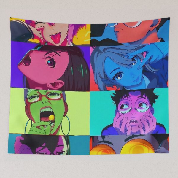 Item preview, Dan Da Dan Character Collage Anime Art – Neon Manga Aesthetic designed and sold by PosterFuel.