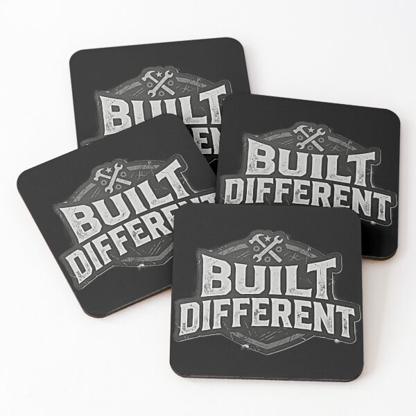 Item preview, Built Different - motivational Vintage Distressed Mechanic & Gym Motivation Shield - Fathers day gift designed and sold by Zaitmiprints.