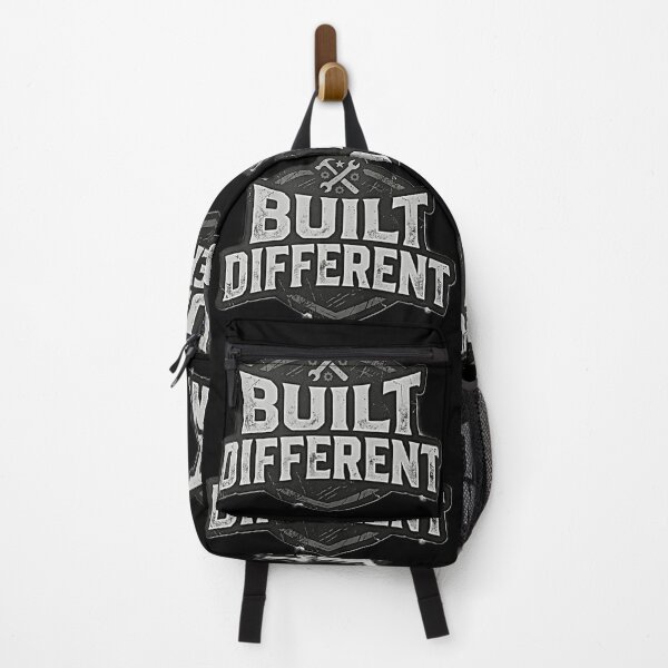Item preview, Built Different - motivational Vintage Distressed Mechanic & Gym Motivation Shield - Fathers day gift designed and sold by Zaitmiprints.