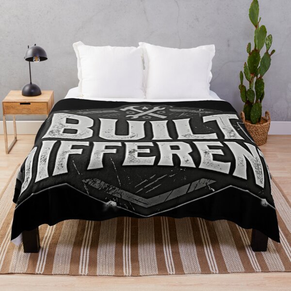 Item preview, Built Different - motivational Vintage Distressed Mechanic & Gym Motivation Shield - Fathers day gift designed and sold by Zaitmiprints.