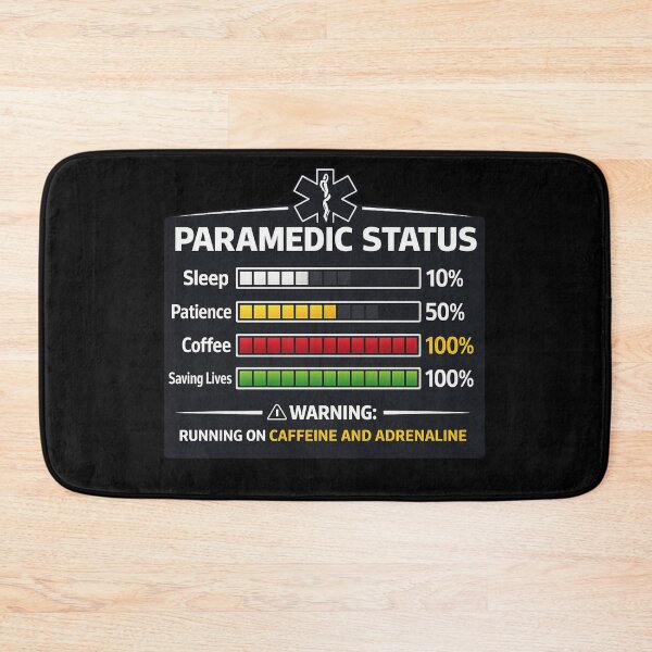 Item preview, Paramedic Status  Running on Caffeine and Adrenaline Funny EMS Gift designed and sold by super-think.