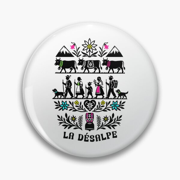 Item preview, La Désalpe Alpine Cow Herding Folk Art Tradition designed and sold by AntiqueImages.