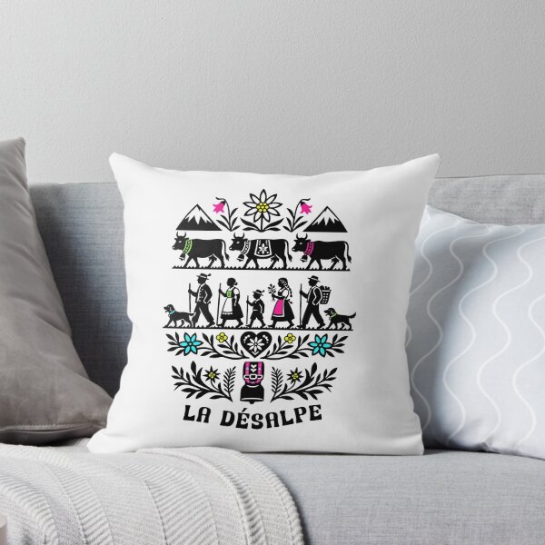 Item preview, La Désalpe Alpine Cow Herding Folk Art Tradition designed and sold by AntiqueImages.
