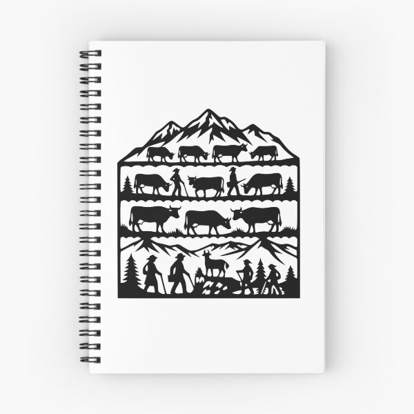 Item preview, Alpine Cow Herding Transhumance Silhouette designed and sold by AntiqueImages.