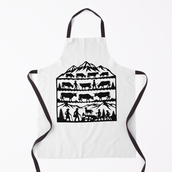 Item preview, Alpine Cow Herding Transhumance Silhouette designed and sold by AntiqueImages.