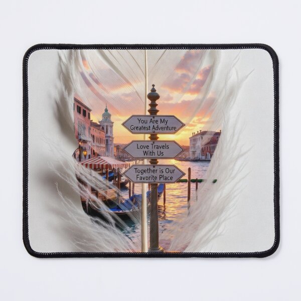 Item preview, Venice Romantic Feather Art | Love Travel Quote Design designed and sold by GalleryPeak.