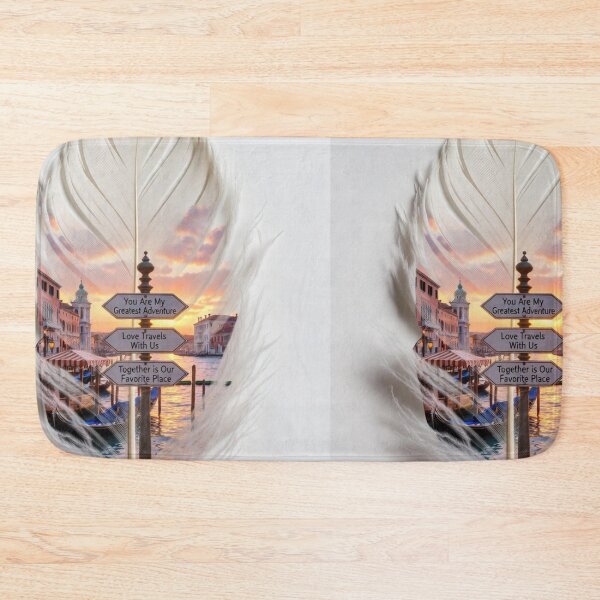 Item preview, Venice Romantic Feather Art | Love Travel Quote Design designed and sold by GalleryPeak.