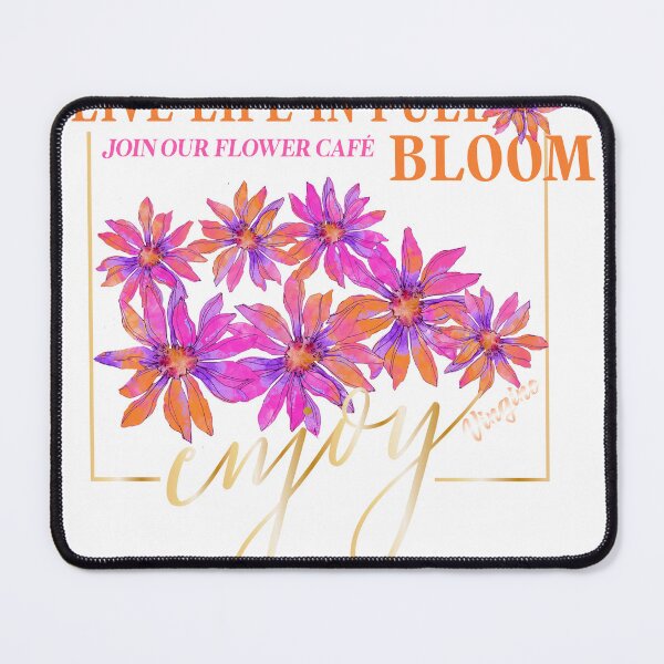 Item preview, Live Life In Full Bloom Join Our Flower Café Enjoy Floral T-Shirt designed and sold by Atique Creations.