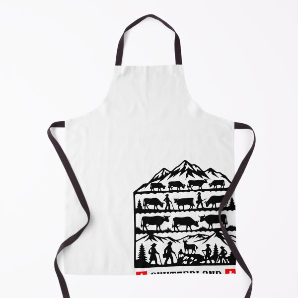 Item preview, Swiss Alpine Cow Herding Silhouette Art designed and sold by AntiqueImages.