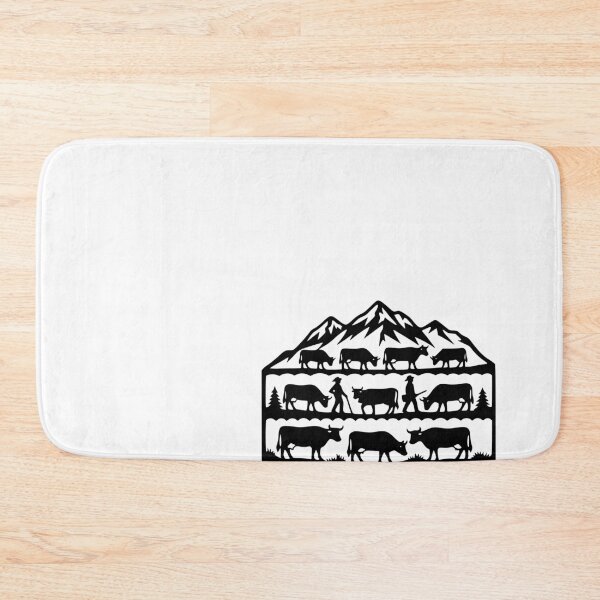 Item preview, Swiss Alpine Cow Herding Silhouette Art designed and sold by AntiqueImages.