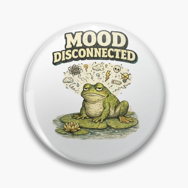 Item preview, Mood Disconnected Grumpy Frog Low Battery Art – Relatable Introvert Humor | Frog Lover Gift designed and sold by irfanshikh.