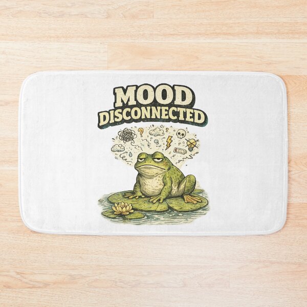 Item preview, Mood Disconnected Grumpy Frog Low Battery Art – Relatable Introvert Humor | Frog Lover Gift designed and sold by irfanshikh.
