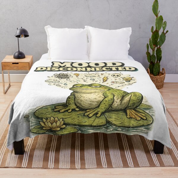 Item preview, Mood Disconnected Grumpy Frog Low Battery Art – Relatable Introvert Humor | Frog Lover Gift designed and sold by irfanshikh.