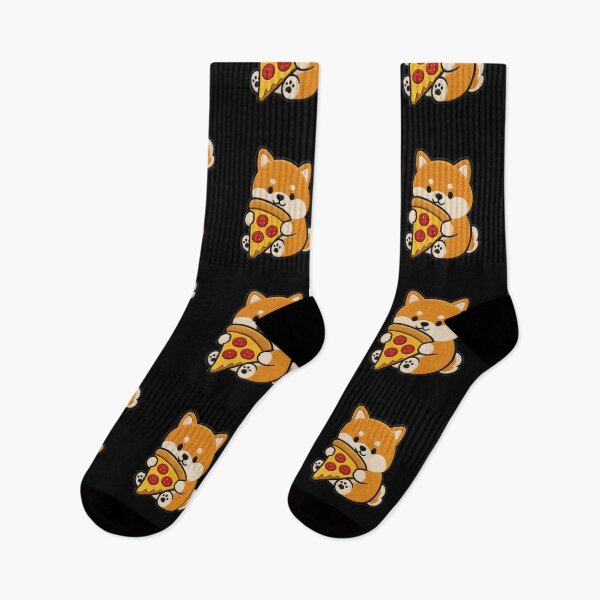 Item preview, Cute Shiba Inu with Pizza Embroidery designed and sold by ColorSplash123.