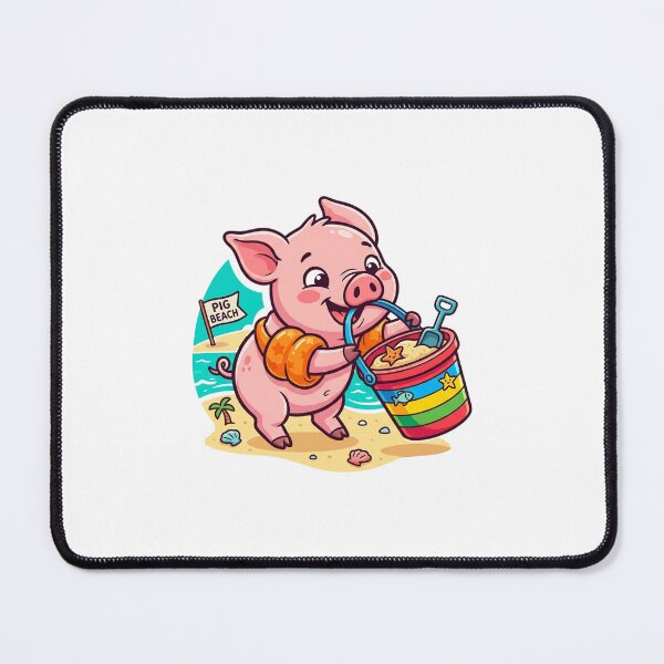Item preview, Funny Bahamas Beach Pig Arm Floaties Cartoon designed and sold by DuckOddity.