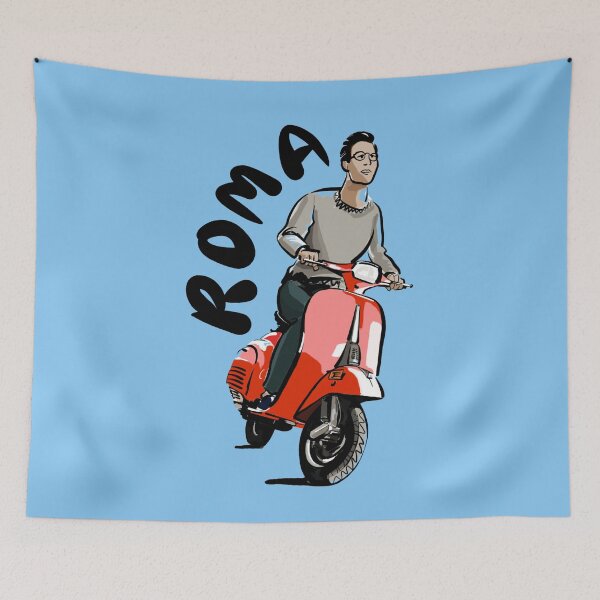 Item preview, Rome Scooter | Italian Dolce Vita Illustration designed and sold by Covo Studio.