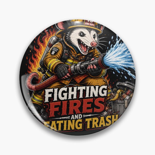 Item preview, Funny Firefighter Possum Fighting Fires And Eating Trash Shirt designed and sold by PatysArt.