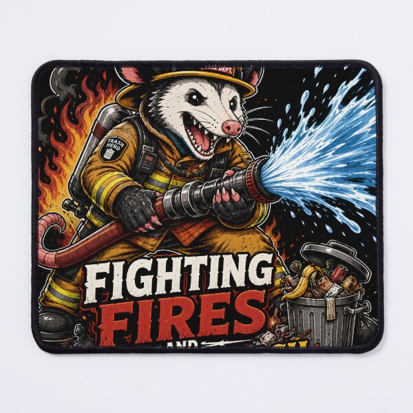 Item preview, Funny Firefighter Possum Fighting Fires And Eating Trash Shirt designed and sold by PatysArt.