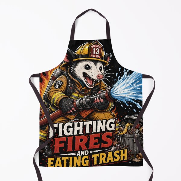 Item preview, Funny Firefighter Possum Fighting Fires And Eating Trash Shirt designed and sold by PatysArt.