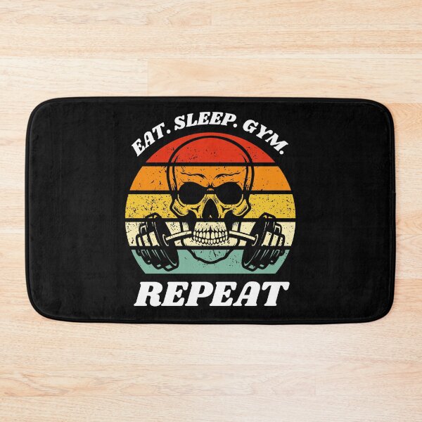 Item preview, Eat. Sleep. Gym. Repeat Skeleton Design designed and sold by OldSkullDesigns.