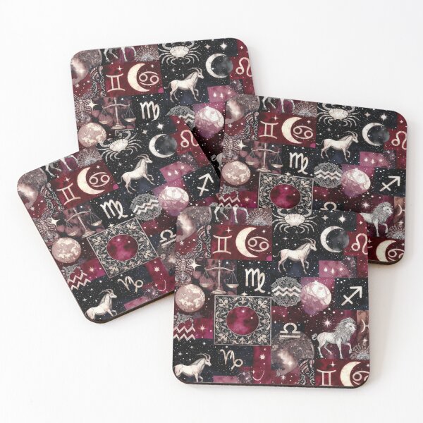 Item preview, Astrology Zodiac Tile Mosaic Pattern designed and sold by IntelliMindDesigns.