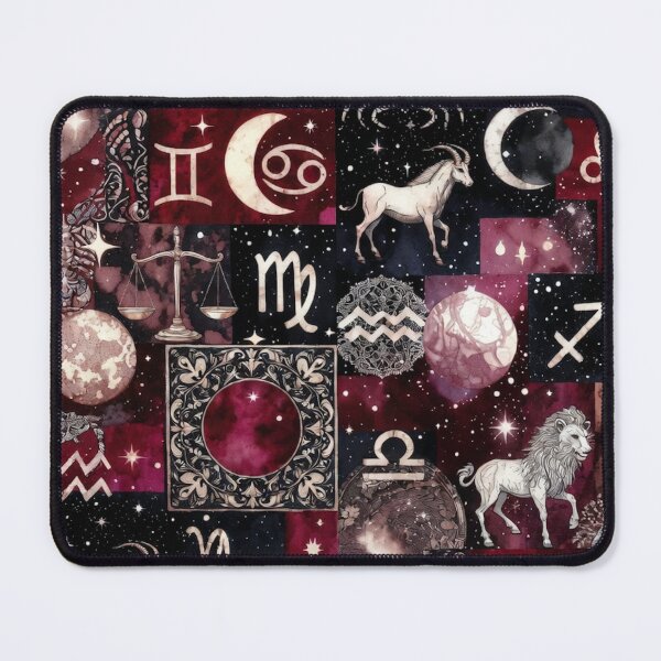 Item preview, Astrology Zodiac Tile Mosaic Pattern designed and sold by IntelliMindDesigns.