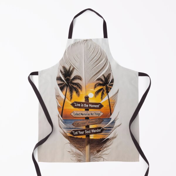 Item preview, Tropical Sunset Feather Art | Wanderlust Quote Beach Design designed and sold by GalleryPeak.