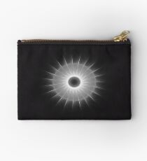 Gray Kaleidoscope Art 1 Highlighted Studio Pouch