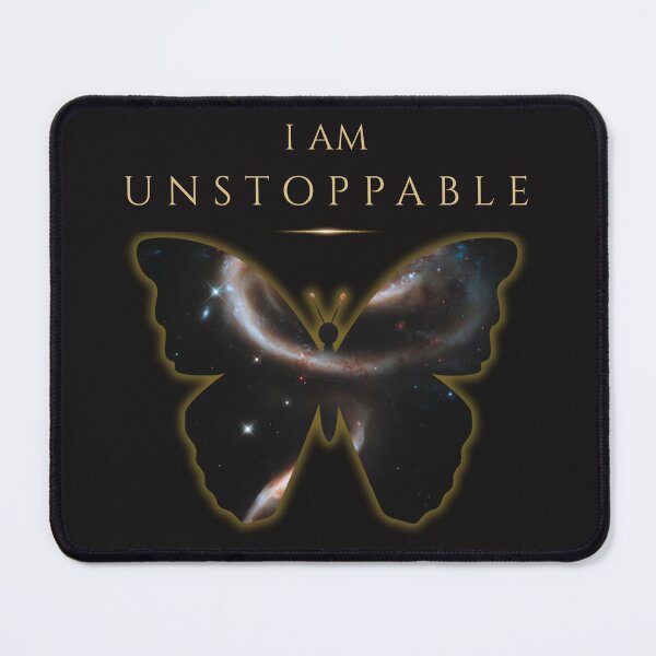 Item preview, I AM UNSTOPPABLE – Cosmic Butterfly Power | Christian Strength & Victory Art designed and sold by KittenAndCo.