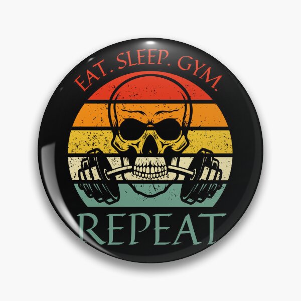 Item preview, Eat. Sleep. Gym. Repeat Skeleton Design designed and sold by OldSkullDesigns.