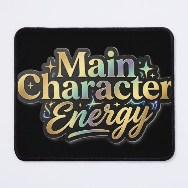 Item preview, Main Character Energy - Holographic Magical Gold Aesthetic - motivational- Birthday gift designed and sold by Zaitmiprints.