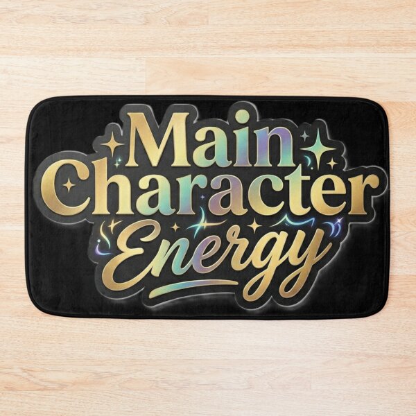 Item preview, Main Character Energy - Holographic Magical Gold Aesthetic - motivational- Birthday gift designed and sold by Zaitmiprints.