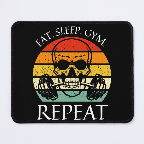 Item preview, Eat. Sleep. Gym. Repeat Skeleton Design designed and sold by OldSkullDesigns.