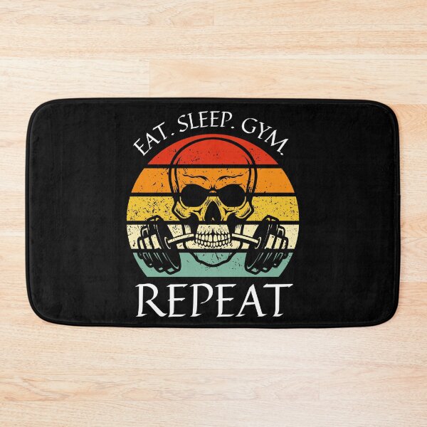 Item preview, Eat. Sleep. Gym. Repeat Skeleton Design designed and sold by OldSkullDesigns.