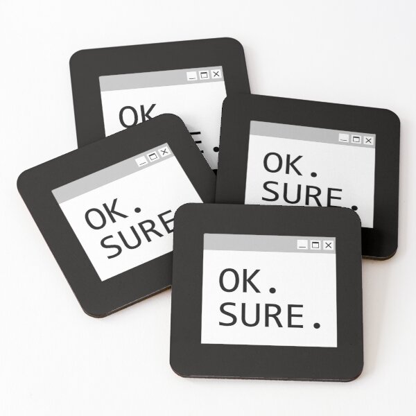 Item preview, Ok Sure Retro Computer Error Message designed and sold by GiggleInkTees.
