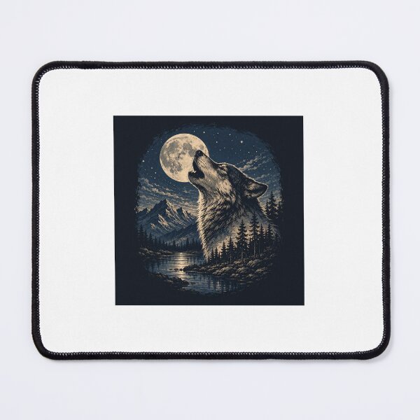 Item preview, Wolf howling at the moon on a great scene designed and sold by carlsmart1.