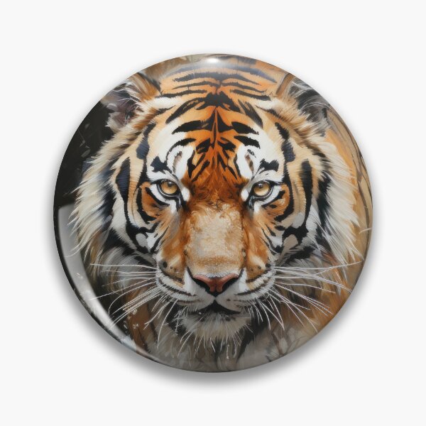 Item preview, Prowling Tiger in Water - Impressionist Wildlife Portrait designed and sold by martinzdr36.