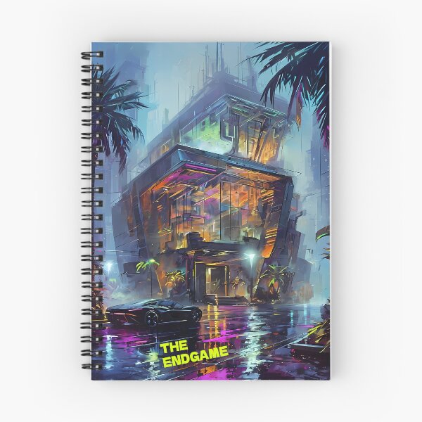 Item preview, The Endgame - Modern Cyberpunk Sunset Villa Art designed and sold by Modern Nest Art.